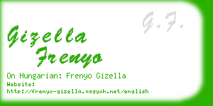 gizella frenyo business card